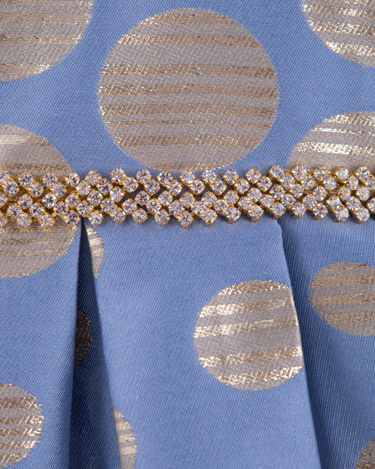 Giovanna Italian Teel-Gold Jacquard Dress